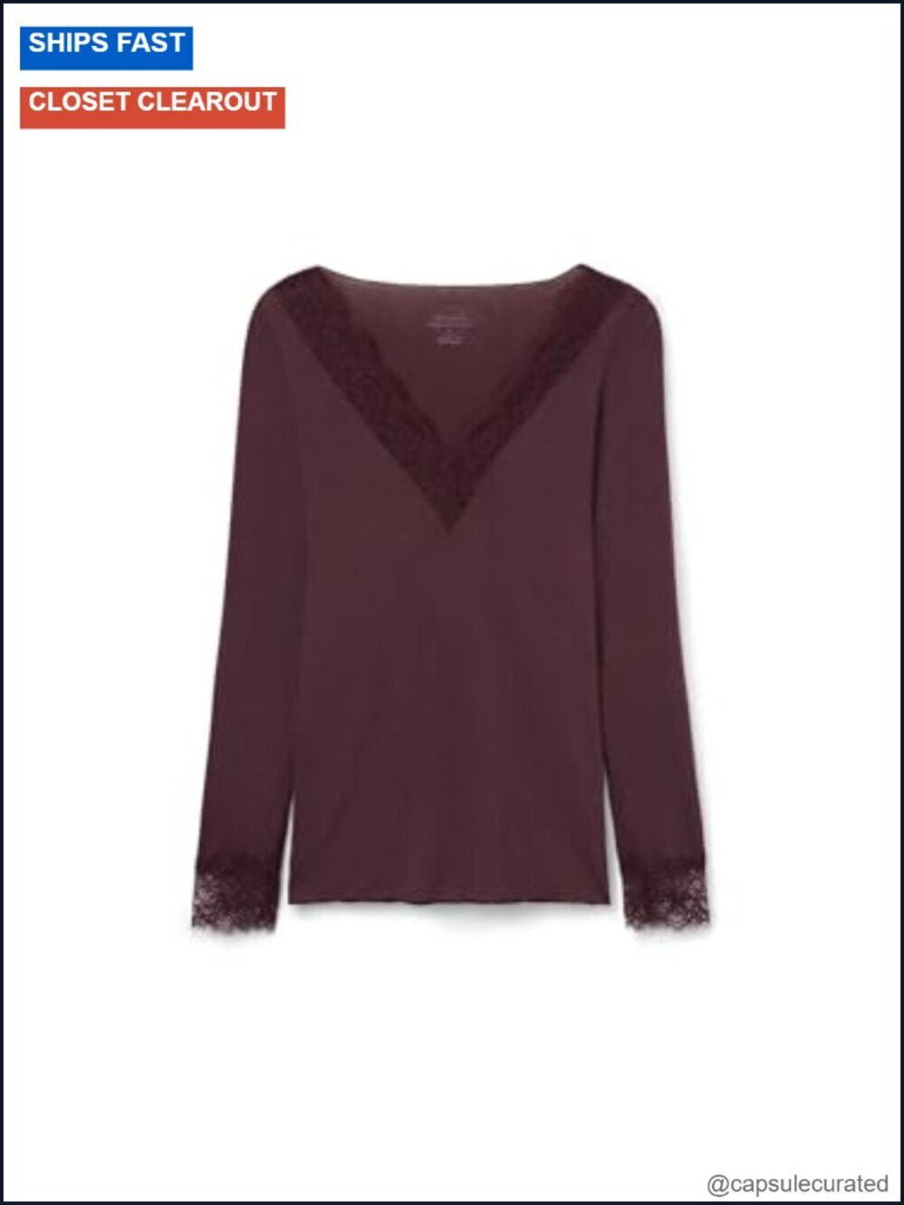 Ultralight Cashmere Lace Long Sleeve Blouse